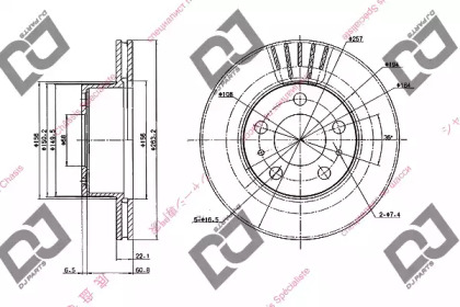 Тормозной диск DJ PARTS BD2004